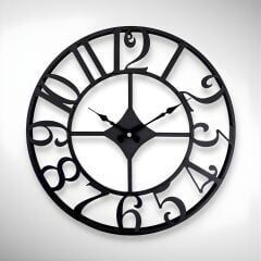 Galaxy DM-180-K Metal Siyah Duvar Saati