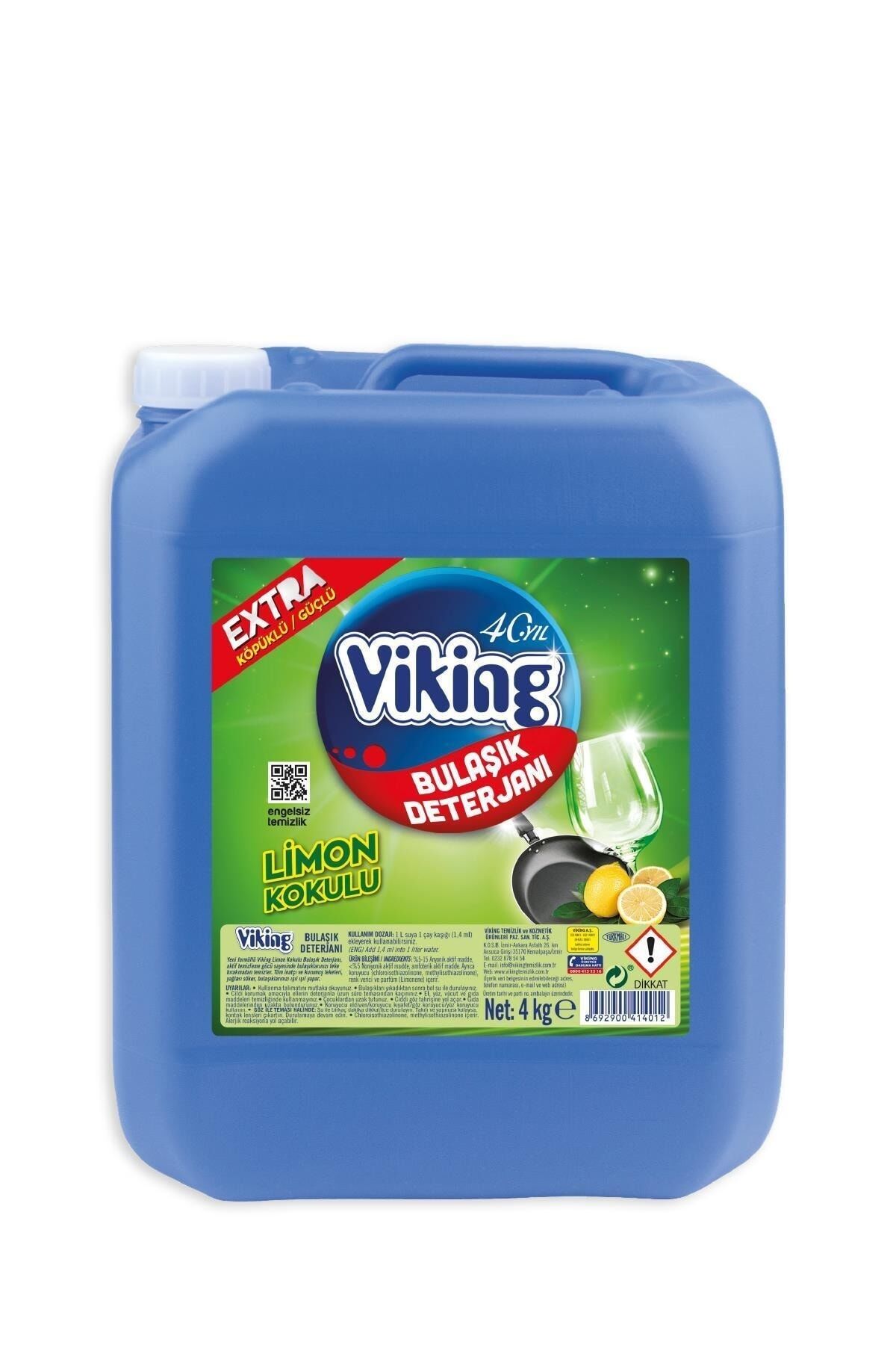Viking Limon Kokulu Bulaşık Deterjanı 4 Kg