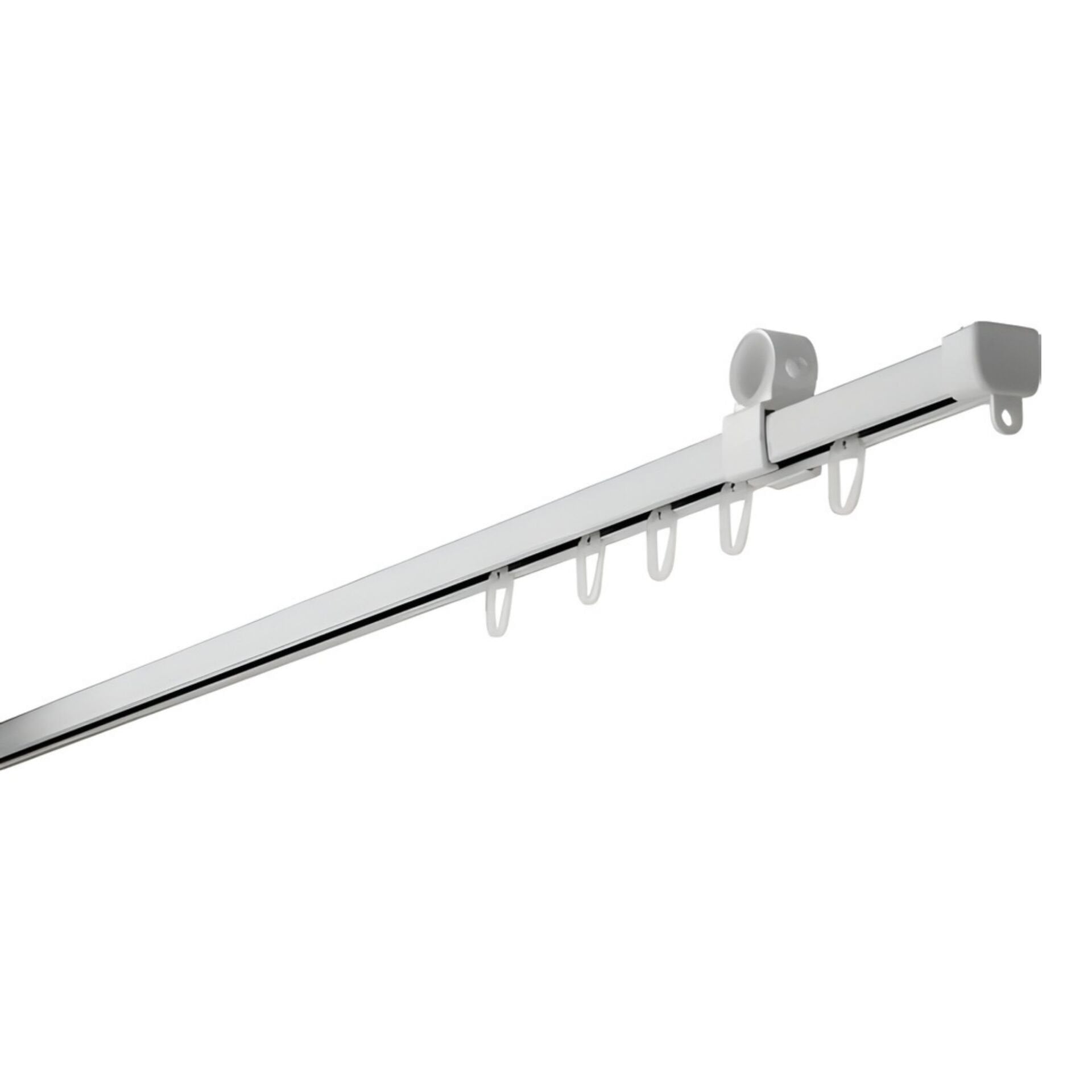 Linadora U Biçimli Rustik Perde Rayı Beyaz