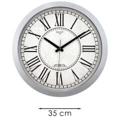 Galaxy ROMA Rakamlı Gri Duvar Saati 35 CM D-1967-G