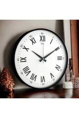 Galaxy Exclusive Gerçek Cam Siyah Çerçeve Duvar Saati  43 Cm