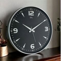 Galaxy 717-G-2 Exclusive Gerçek Cam Gri Çerçeve Duvar Saati 43 Cm