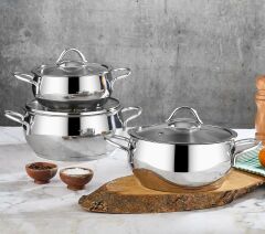 PoloChef Proline 6 Parça Çelik Güveç Seti