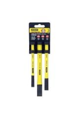 Stanley Sarı Yassı Keski Seti 10 12 16 mm 3 Parça St418298
