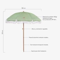 Flamingueo Caramel Plaj ve Bahçe Şemsiyesi Yeşil