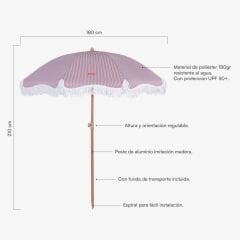 Flamingueo Marion Plaj ve Bahçe Şemsiyesi Bordo