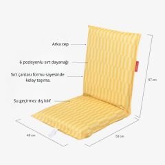 Flamingueo Blake Katlanır 6 Pozisyonlu Plaj Koltuğu Sarı
