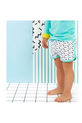 Kietla Anti UV Şort Mayo Beyaz - 18 Ay