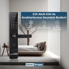 EmaksPrime E35 Akıllı Kapı Kilidi (Ücretsiz Kurulum)
