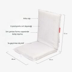 Flamingueo Nelson Katlanır 6 Pozisyonlu Plaj Koltuğu Bej