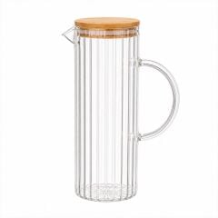 Balsa 100 ml 80mm x 220mm Bambu Kapaklı Yuvarlak Line Yağdanlık & Sürahi