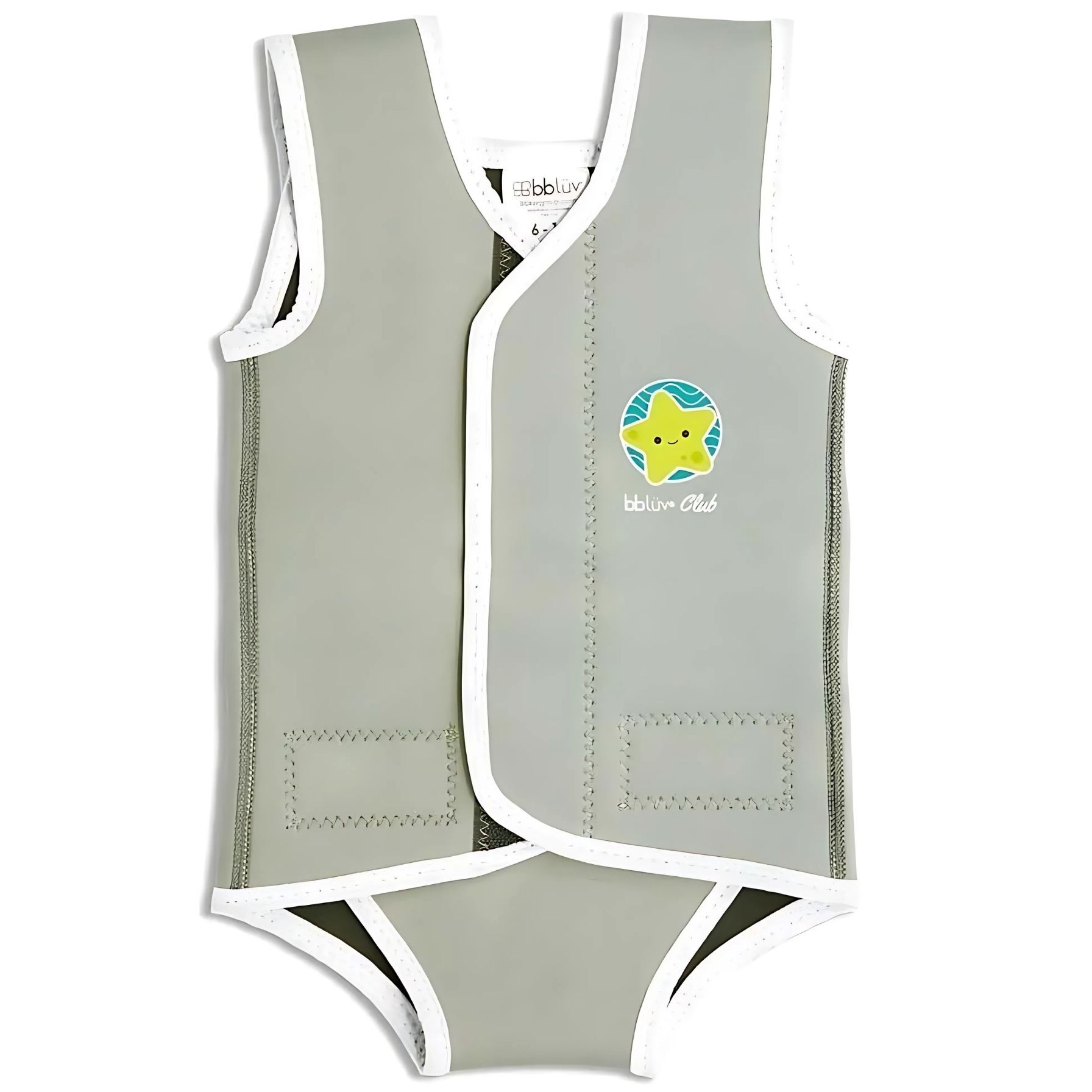 Bblüv Wrap Neoprene Çocuk Yüzme Yeleği Gri - 0-6 Ay