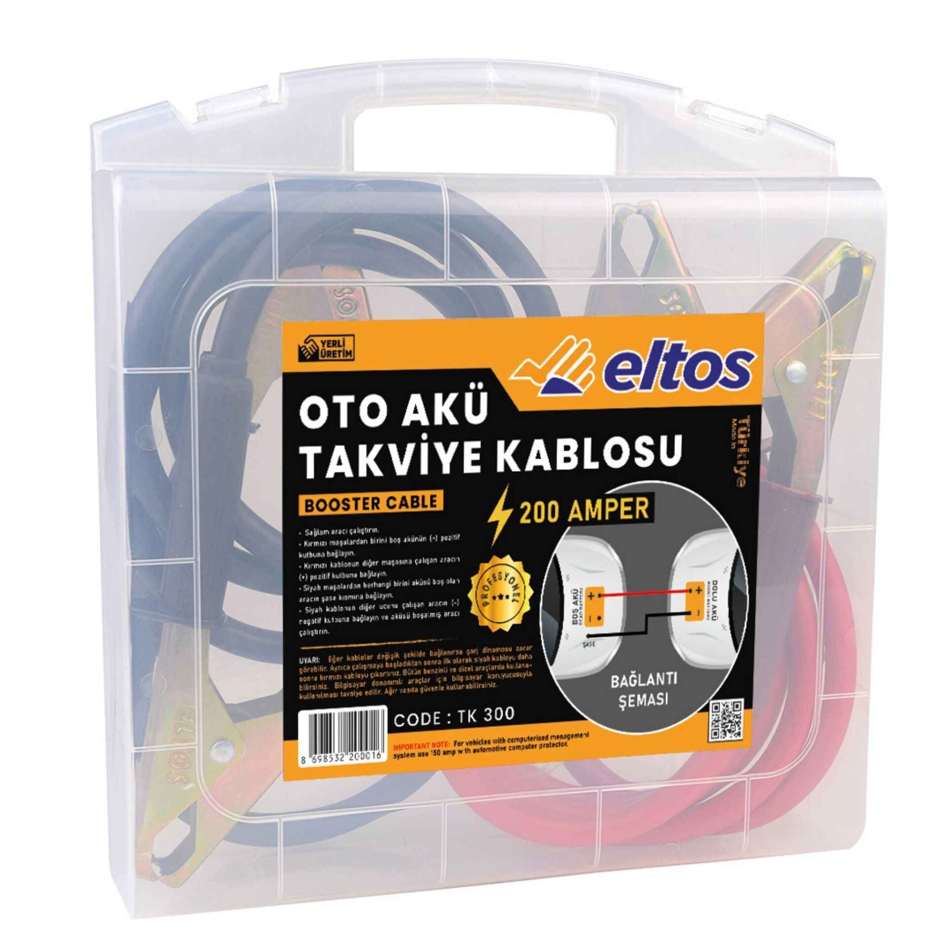 Eltos Oto Akü Takviye Kablosu 200A