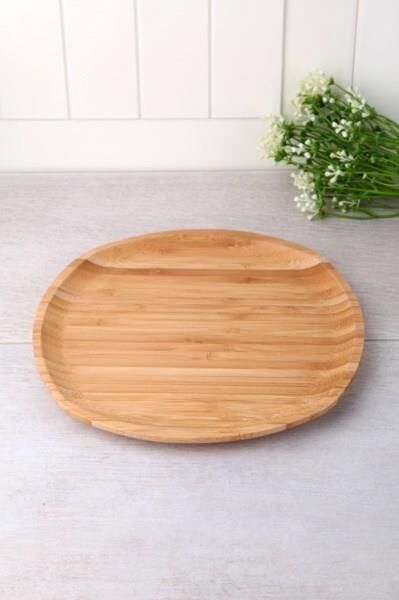 Balsa Yuvarlak Bambu Sunum – 20x20 cm