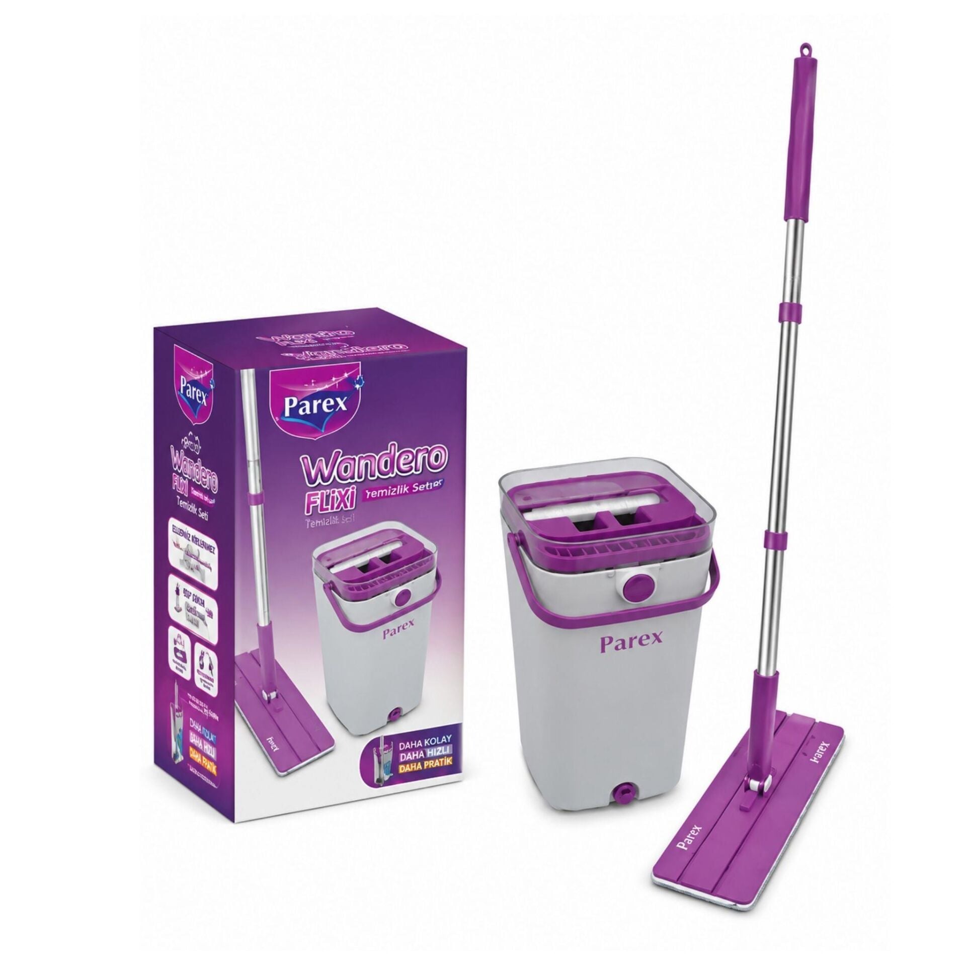Parex Wondero Flat Temizlik Mop Seti