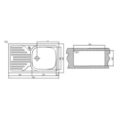 Teka - INFANT 45 - Ankastre Sol Damlalıklı Eviye - Paslanmaz Çelik - 86 cm - 40109764