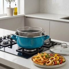 Paçi 22 cm Rize Yeşili Kızartma Tenceresi 4,5 LT