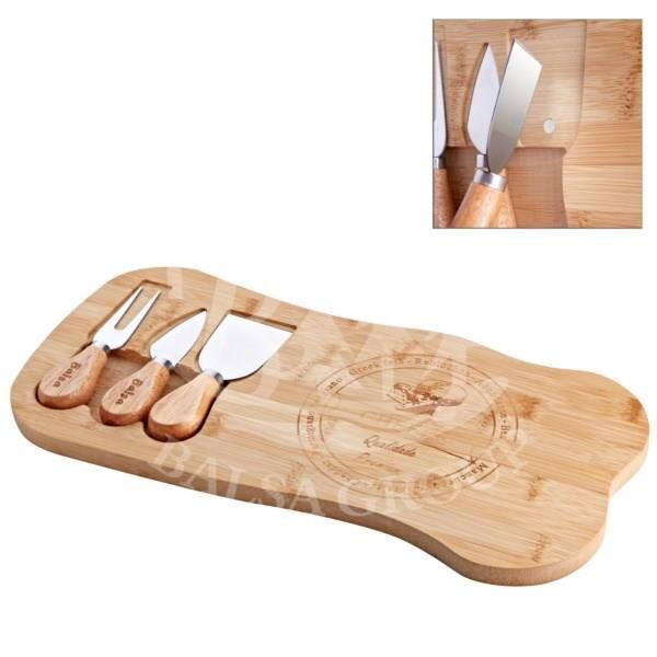 Balsa BMB009 Bambu Peynir Sunum Tepsi Seti