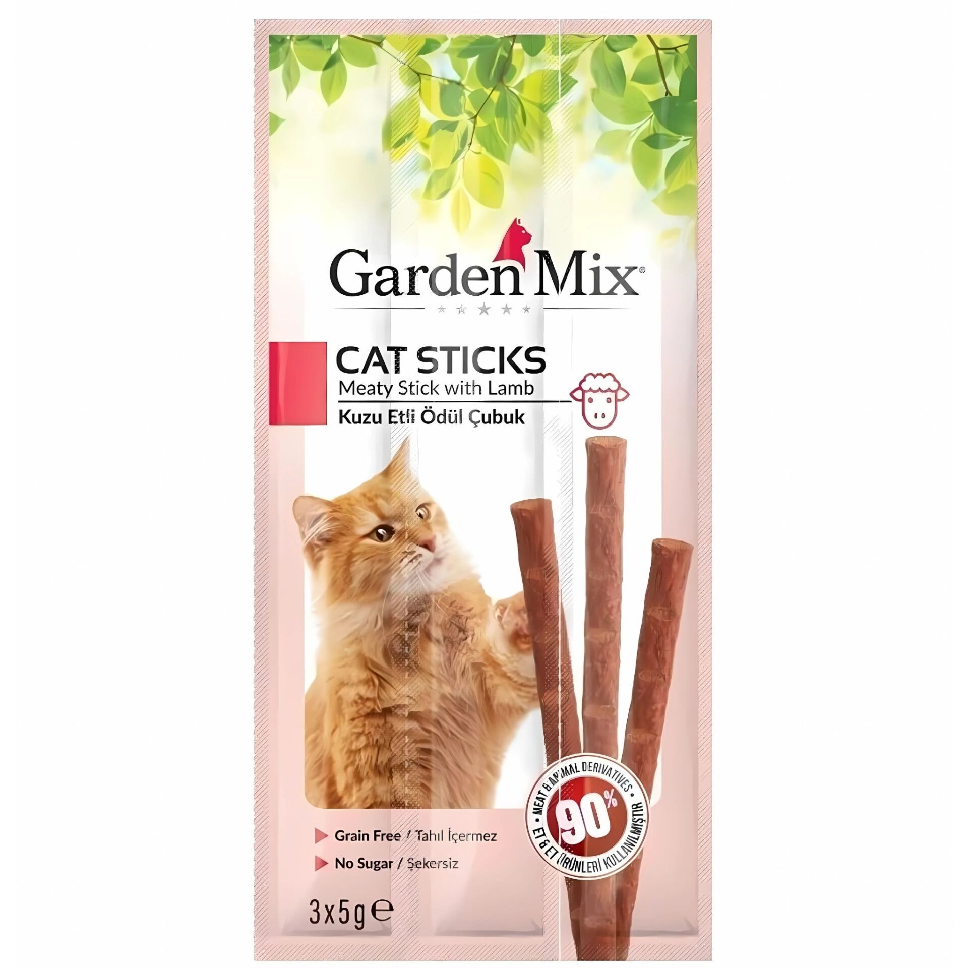 Gardenmix Kuzu Etli Kedi Stick Ödül 3x5gr