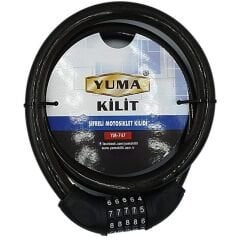 Yuma Şifreli Motosiklet Kilidi Ym-747 120cm Boy 20mm Çap Uyumlu