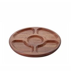 Balsa BLS AKS1064 5 Bölmeli 20 cm Akasya Tabak