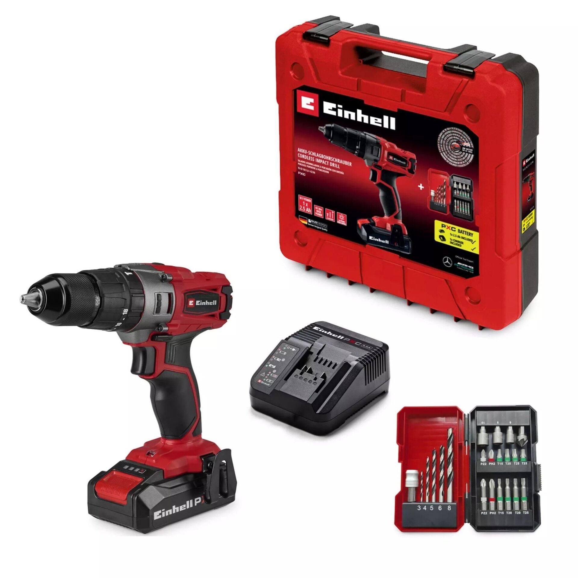 Einhell TE-CD 18/2 LI-I+22(1X2,5AH) Akülü Darbeli Vidalama
