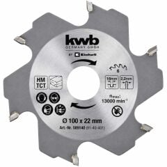KWB Freze Bıçağı 100 x 22 x 4,0 mm - 49758941