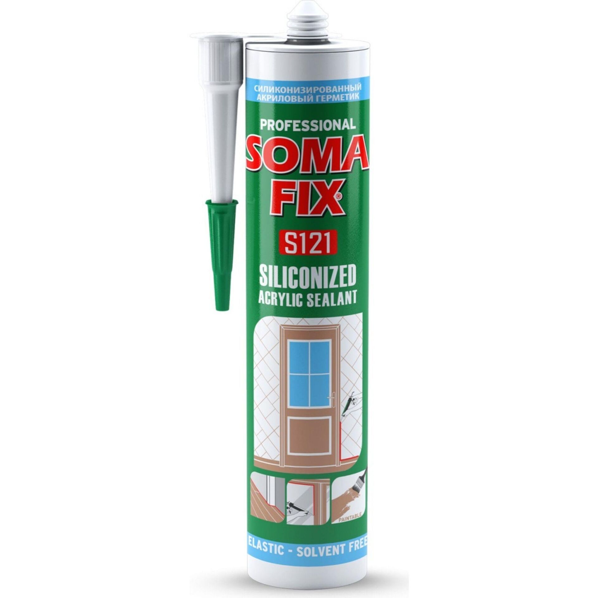 SOMAFIX Silikonize Akrilik Mastik Beyaz 310ML