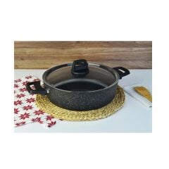Paci 26 cm Mat Siyah Basık Tencere