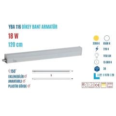 YCL Yba-116g 18w 120cm Günışığı Led Bant Armatür