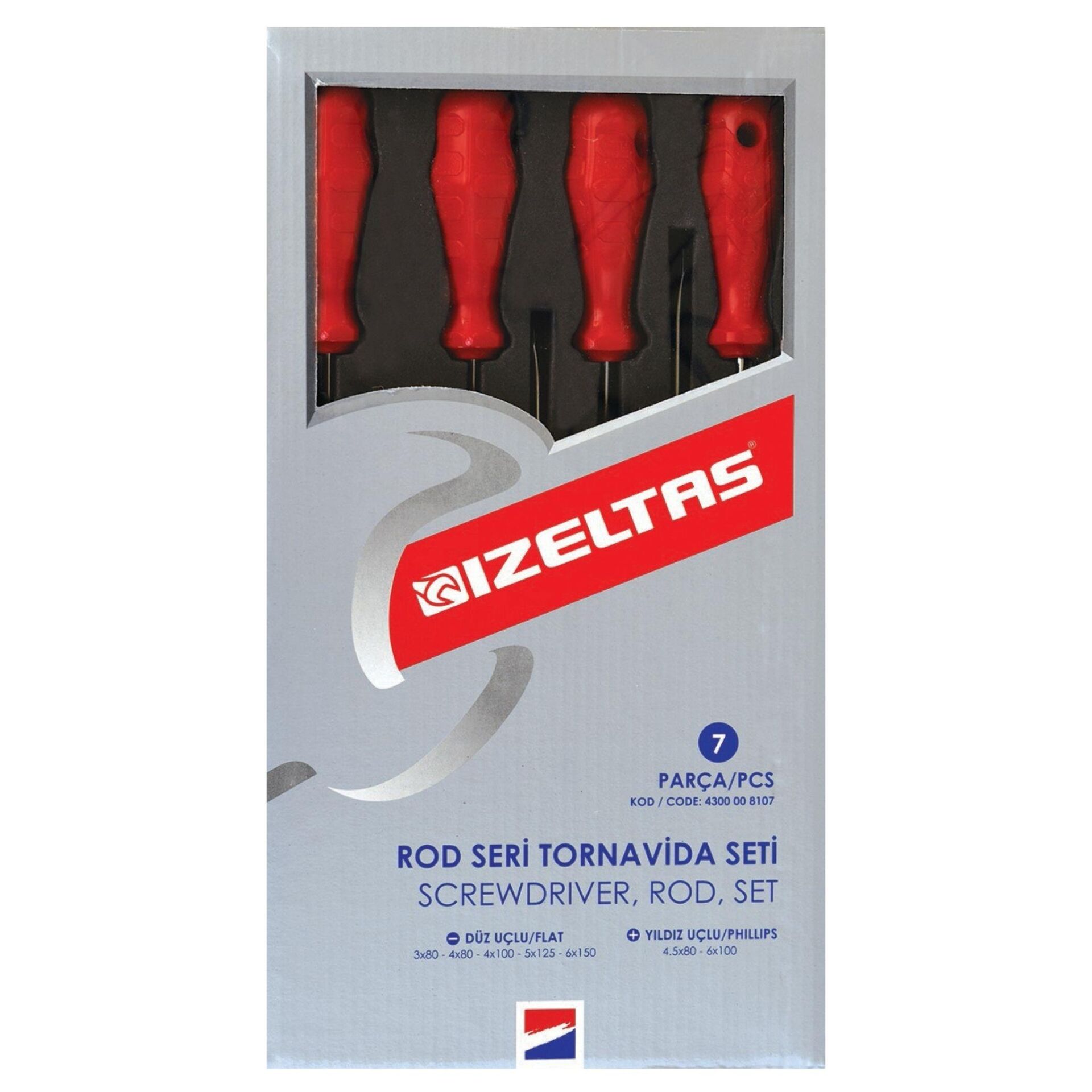 İzeltaş Rodop 7 Parça Tornavida Seti