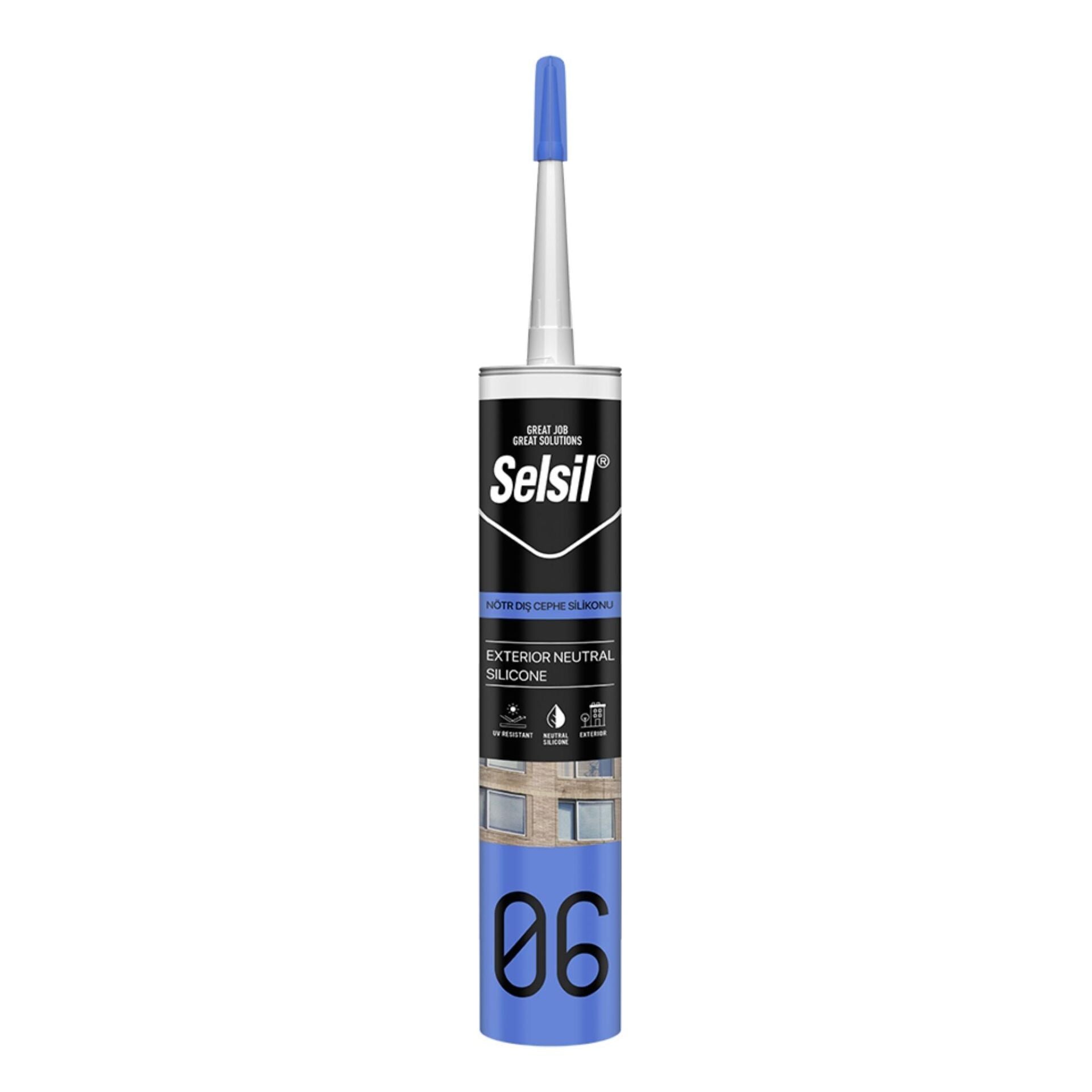 Selsil 06 Nötr Dış Cephe Silikon Şeffaf 300 ML