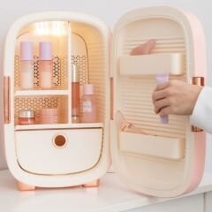 Flaminguoe KENDALL 12 Litre Profesyonel Kozmetik Mini Buzdolabı Pembe - GRIMMY