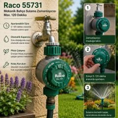 Raco Mekanik Bahçe Sulama Zamanlayıcısı Model 55731 – Max. 120 Dakika