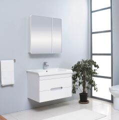 Tuana 80 cm Banyo Dolabı Takımı MDF Gövde Seramik Lavabo