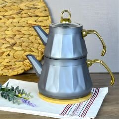 Paçi Lana Metal Saplı Granit Çaydanlık Takımı