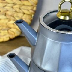 Paçi Lana Metal Saplı Granit Çaydanlık Takımı