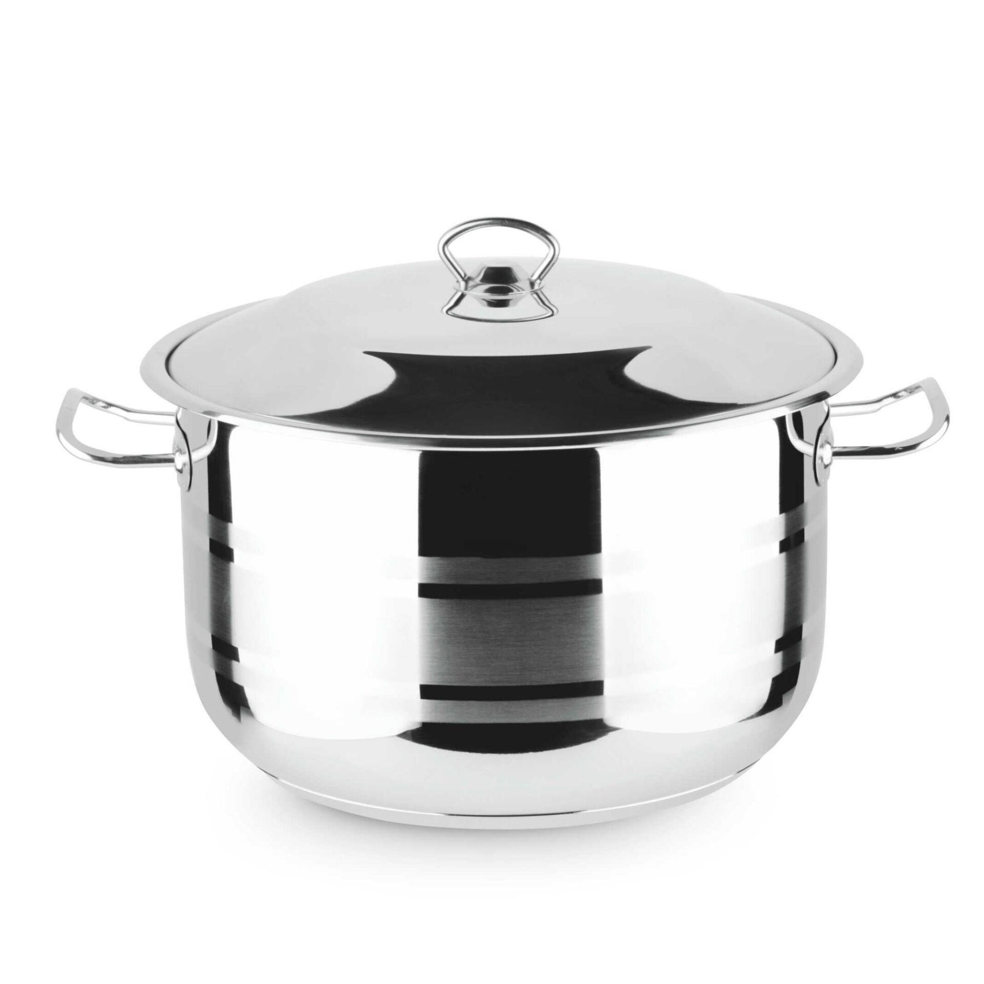 Lines Silver Derin Çelik Tencere Metal Kulp