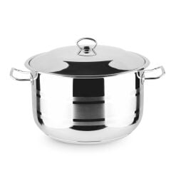 Lines Silver Derin Çelik Tencere Metal Kulp