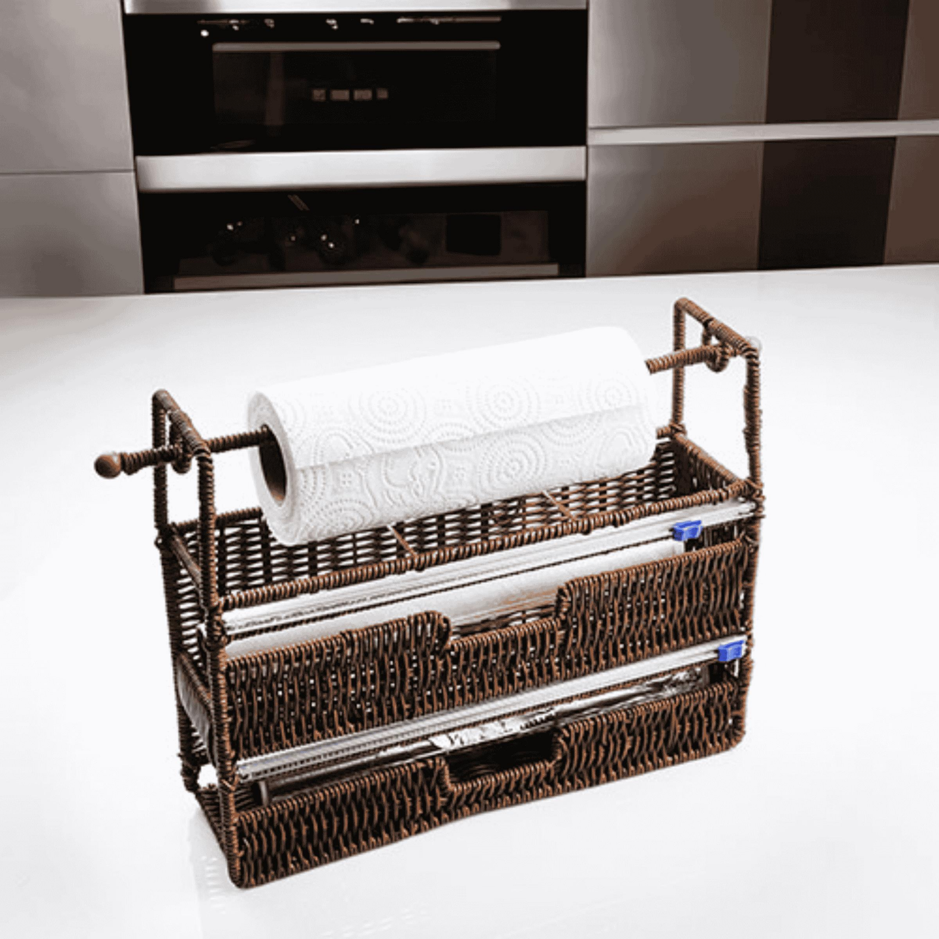 Hasır Tezgah Üstü 3’lü Streç Film ve Havlu Aparatı