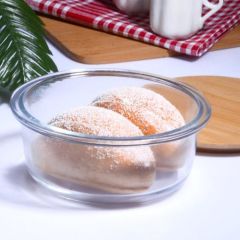Yuvarlak Bambu Kapaklı Saklama Kabı 1000 Ml.