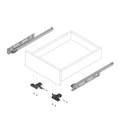 Samet Smart Tek Açılım Frenli Çekmece Rayı 55 Cm