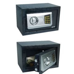 Rem Elektronik Şifreli Anahtarlı Para Kasası Siyah Füme 20EH HO1092
