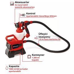 Einhell TE-SY 18/90 LI Solo Akülü Sprey Boya Sistemi