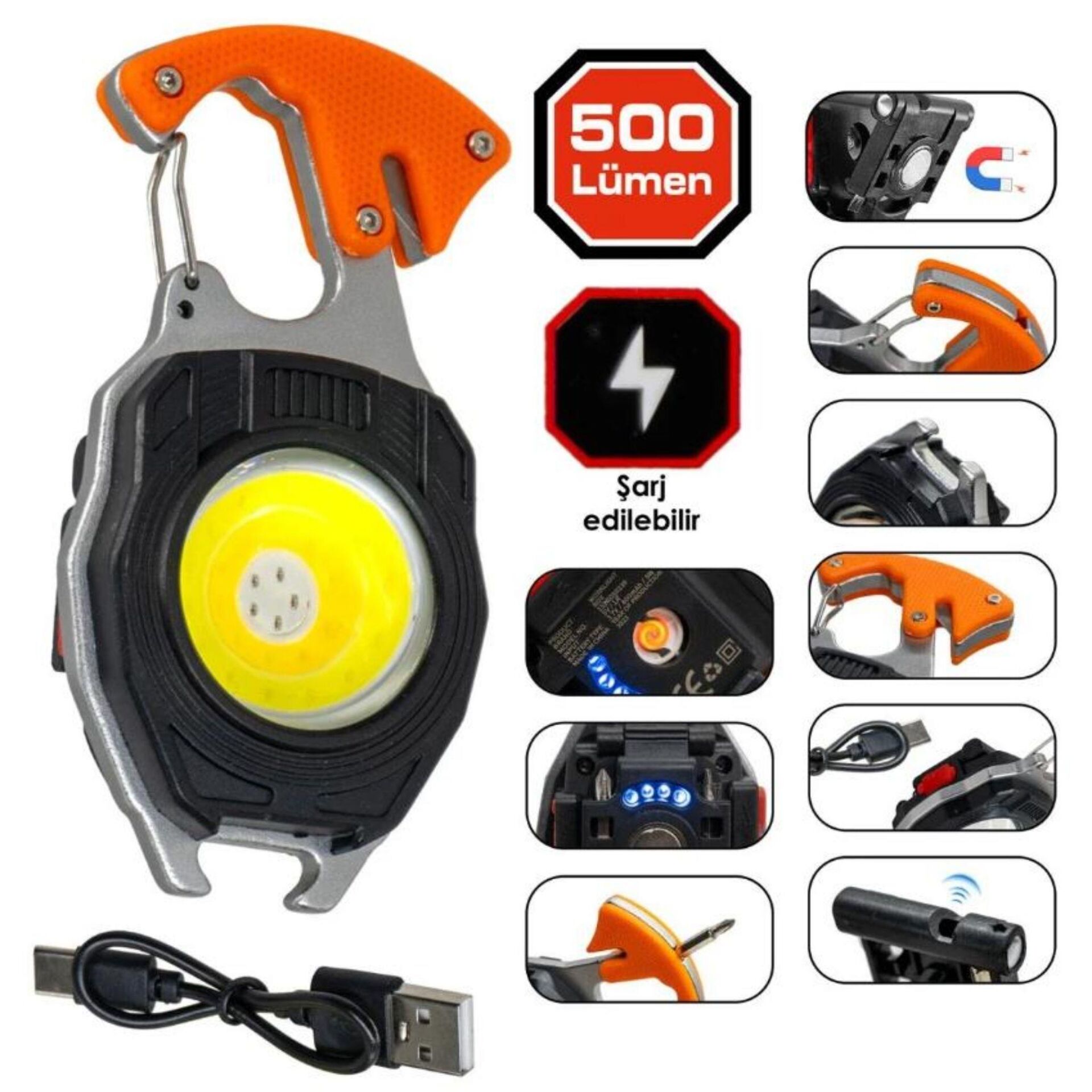 ROX Outdoor Şarjlı LED Fener 500 LMS