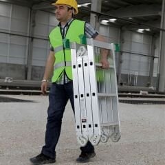 Saraylı Çok Amaçlı Fonksiyel Aluminyum Akrobat Merdiven 4x3 Basamaklı 350 Cm