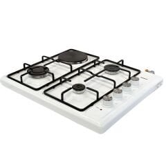 Gosso 3535 3 Gözü Gazlı 1 Gözü Elektrikli Beyaz Set Üstü Ocak