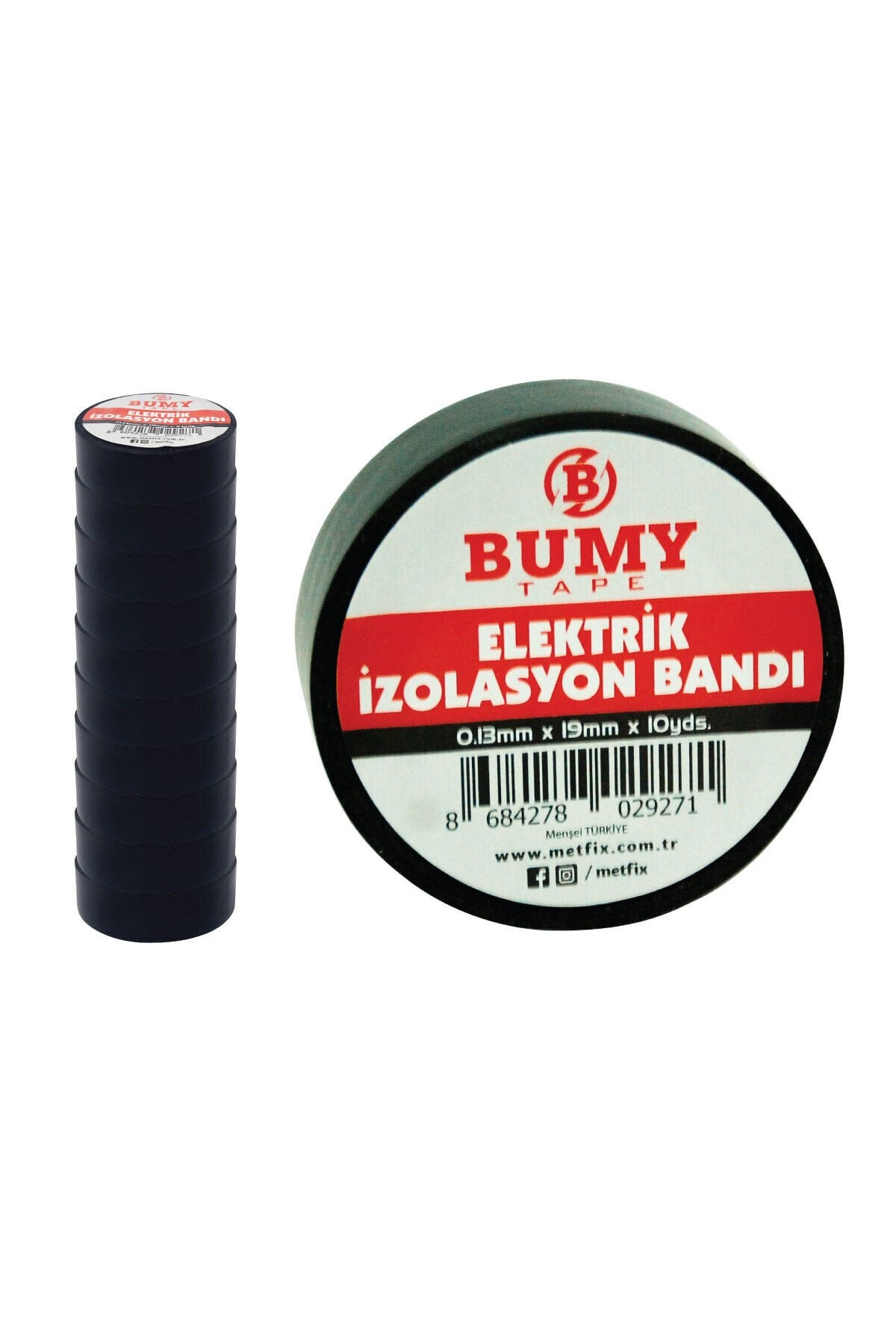 Bumy Elektrik İzolasyon Bandı Siyah - 19 mm X 10 yds 1 Adet