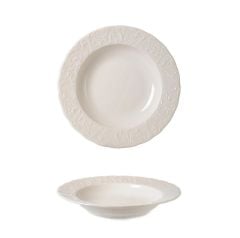 Pera Çukur Tabak 21 Cm Krem