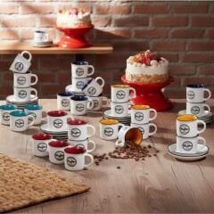 New Bone Chine Benek Kahve Takımı